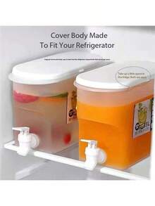 1 件装带水龙头的塑料饮料分配器，大容量饮用水容器，带水龙头，适用于冰箱，茶/柠檬水壶，家居用品