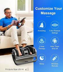 Foot Massager - FSA HSA Eligible Shiatsu Foot Massager With Heat, *Damaged Box* - 1 - View 6