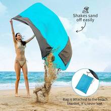 1pc Waterproof Beach Mat, Oversized Waterproof Beach Blanket, Folding Waterproof Pocket Beach Blanket , Portable Lightweight Picnic Sand Beach Mat, Quick Drying Outdoor Picnic Mat, Waterproof & Sandproof Beach Blanket, Sandproof, Portable Outdoor Blanket Ideal For Picnics, Travel, Camping And Hiking, Enjoy The Beach Without The Mess