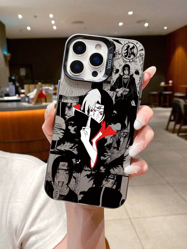 bandai 1 Peça Capa Protetora 2 em 1 Fosca IMD Camada Dupla à Prova de Choque Compatível com iPhone 16 Pro Max, 11, 12, 13, 14 Plus, 15 - Bordas Macias Fosca Capa Rígida Estampada com Imagem de Personagem de Desenho Animado, Presente para Homens e Mulheres