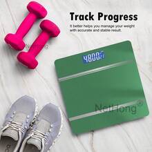 NetHong Digital Bathroom Scales 180KG Body Weight Weighing Scale Smart LED Electronic Back To School - Green - View 3