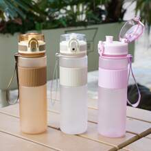 1pc 500ml/17oz Colorful Water Bottle - Leak-Proof, Portable, With Hand Strap And Lockable Lid. Suitable For School, Travel, Outdoor Activities, Running, Christmas, Easter, Thanksgiving, Graduation, Juneteenth, Daily Use