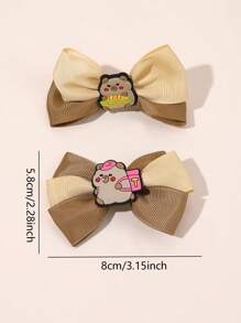 4 piezas Adorables pinzas de pelo con moños de capibara para niñas, clips de cocodrilo de color marrón caqui, decoración de capibara, pasadores de pelo con dibujos animados de capibara, horquillas lindas de animales, accesorios de pelo para adolescentes