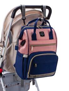 LEQUEEN 1 buah Tas Mummy Kain Oxford dengan Banyak Kompartemen, Tas Popok Ibu Hamil Kapasitas Besar untuk Bepergian, Desain Ransel Cocok untuk Wanita Hamil - MultiWarna - View 19