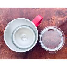 Termo para Café de Doble de Acero Inoxidable 400ml, Termo Taza Térmica para Café con Tapa Hermética y Pajita Telescópica, Taza Termica Frio y Caliente Portátil Vaso Viaje para Café, Té y Agua(Rojo) - Rojo - Ver 3