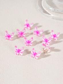 10 件优雅可爱的粉色蝴蝶发夹，夏季海滩辫子发饰，多功能女士发夹，编织发夹，适合婚礼、海滩、户外、摄影、日常佩戴，扁平爪夹、发夹、发夹