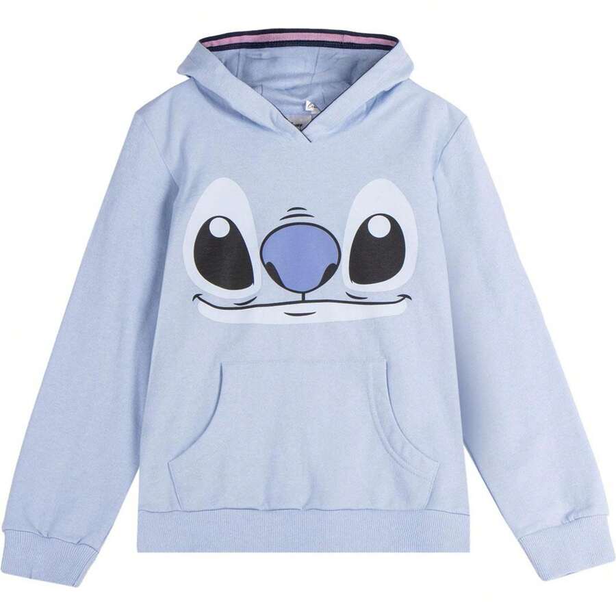 Lilo Y Stitch Stitch Sweatshirt For Boys And Girls - Soft, Comfortable And Warm Cotton Children's Clothing With Fun Designs Of The Famous Stitch - Sweatshirt With Or Without Hood Or With Zipper, Ideal For School Or Sports - Blue - View 1