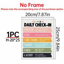 1 PIEZA Póster de lienzo con recordatorios diarios inspiradores, arte de pared motivacional para el hogar, oficina, cafetería - Sin marco, sin plumas - Ideal para regalos de cumpleaños y festividades - 1PC - Ver 24
