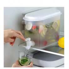 1pc Portable Cold Water Tank For Picnic And Camp 3.5L Water Tank Water Cooler Plastic Beverage - White - View 1