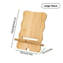 1pc Modern Minimalist Wooden Phone Stand - Multi-Functional Solid Wood Tablet Dock, Home Office Desk Holder, Lazy Charging Stand, Bedroom Living Room Study Decor, Compatible With All Smartphones & Tablets