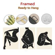 1pc Frameless Vintage Abstract Female Portrait Line Art Posters High-Definition Printing Canvas Wall Arts Modern Minimalism Living Room Bedroom Dormitory Study Bar Coffee Shop Office Room Decor, Home Decor, Wall Decor Picture Gifts