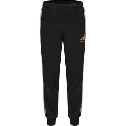  Adidas Casual Breathable Sweatpants, Men's Knit Tapered Leg Pants, Slightly Stretchy, Suitable For Gym, Running, Training