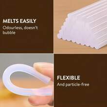 Set de 10 piezas de barras de pegamento termofusible de alta transparencia y viscosidad de EVA, adecuadas para reparación de abolladuras de auto, manualidades DIY, relleno de grietas, fortalecimiento de ganchos, colores y estilos aleatorios, compatibles con pistolas de pegamento de 1-10W