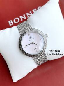1pc Pablo Raez Women's Fashion Jewelry Watch, Premium AAA Grade Women's Wristwatch, Famous Brand New Luxury Silver & Gold Color, Resistant To Oxidation, Suitable For Party & Daily Wear, Stainless Steel Heavy Bracelet, 50m Waterproof, Simple Elegant Diamond Quartz Watch, Suitable For Daily Use, Teacher Gift, Mother's Day Or Girlfriend Birthday Graduation Wedding Gift - one-size - View 19