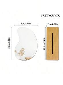 1pc Round Acrylic Makeup Mirror, Decoration Table Vanity Mirror With Stand For Student Dormitory Bedroom Best Gifts Birthday Graduation Home Decor Back To School Room Decor School Supplies
