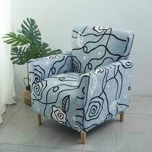 Local Delivery - Banquet Armchair Slipcover Printed Chair Covers With Arms Stretch Club Chair Slipcover Soft Armchair Sofa Covers Anti-Slip Furniture Protector For Dogs Pets Home Living Room Decor, 14 - 21 - 查看 10
