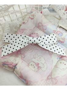 2pcs Ladies White Polka Dot Bow Hair Clips, Sweet Cute Polka Dot Bow Hairclips, Everyday Hair Accessory, Claw Clips, Alligator Hair Clip, Clips For Hair, Hair Slide, Hair Claws