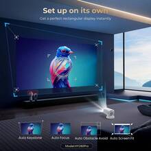 BAXBEY HY260 Pro Mini Projector, 4K Support, 1080P Autofocus Projector, Automatic Keystone Correction, Android Home Theater Smart Projector With WiFi6 BT5.4, 180° Rotatable Portable Projector, 2025 New Video Projector - 查看 6