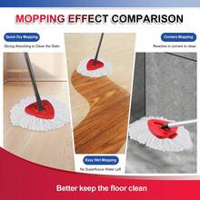 3 Mop Replace Head And 2 Scrub Brush Head, Mop Replacement Head For O Cedar Spin Mop 1 Tank System, Microfiber Spin Mop Refills And Floor Scrubber Mop Replace - 白色 - 查看 5