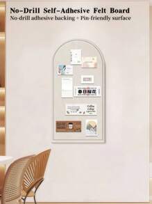 1pc Nordic Minimalist Foldable 3D Geometric Decorative Wall Panels, Self-Adhesive Shockproof Wall Art Bulletin Board, Removable & Reusable Felt Sheets For Home Office Decor, Key Holder, Suitable For Room Decoration, Office Memo, Bedroom Headboard, Wall Graffiti Cover & Jewelry Organization