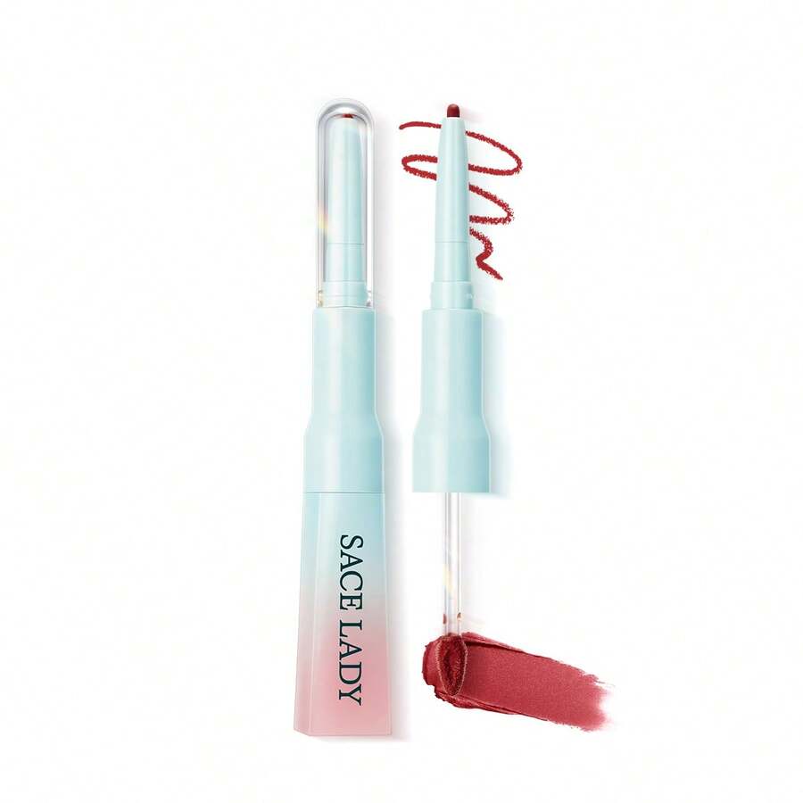 Sace Lady Delineador De Labios 2 En 1 Mate Suave Y Duradero - 05 Rubí Flush - Ver 1