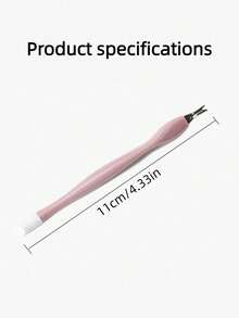 1/3/5pcs 2 In 1 Double Head Cuticle Pusher Nail Sticker Nail Buffer Stainless Steel Nail Clipper Foot File Home Manicure Kit (Random Color) - Multicolor - View 7