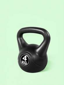 Kettlebell Pesa mancuerna rusa plastica de 4 kg para entrenamiento funcional TAYGA cross - Negro - Ver 1
