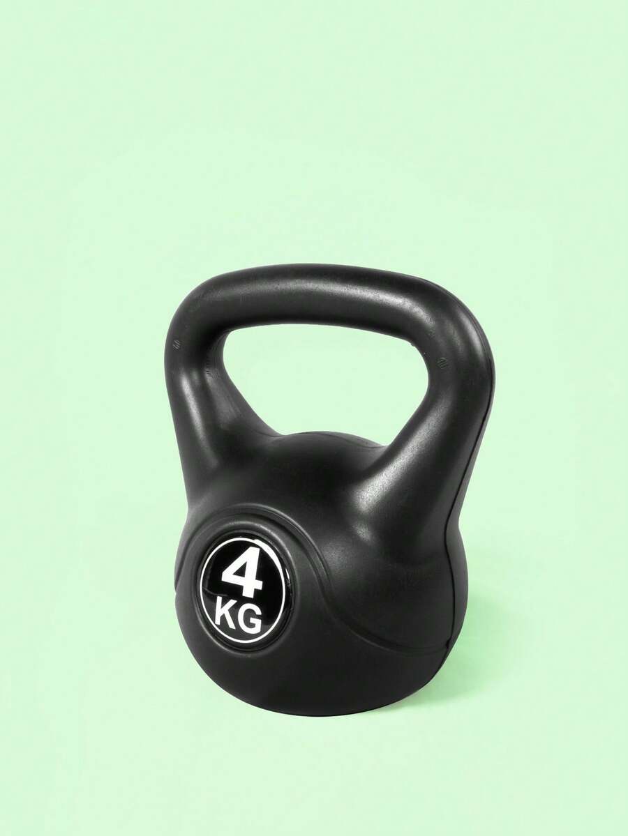 Kettlebell Pesa mancuerna rusa plastica de 4 kg para entrenamiento funcional TAYGA cross - Negro - Ver 1