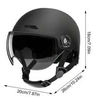 Motorcycle Helmet For Men Women Classic Retro Scooter Half Helmet Ultralight Cycling Helmet MTB Bike Bicycle Motorcycle Helmet - Black - View 1