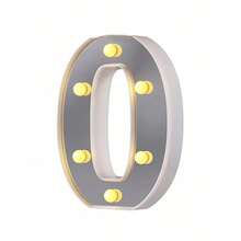 8.58 英寸粉色/6.29 英寸银色字母灯，梳妆台灯，LED 字母夜灯，A-Z，0-9 派对灯，电池供电装饰灯，节日装饰配件，闪亮字母数字发光标志，适用于卧室、生日、万圣节/圣诞派对、婚礼和情人节装饰