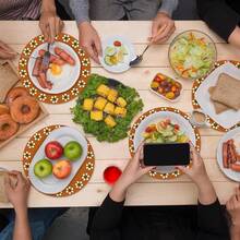 32 Pcs Cielito Lindo Party Decoration 13 Hes Platos De Barro Mexicanos Paper Place Mats Mexican Table Mats Cinco De Mayo Round - Multicolor - View 7