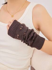Fingerless Arm Warmers For Grunge Punk Style Accessories - Dark Grey - View 10