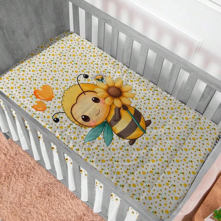 Baby Comforter For Crib And Bed, Warm Padded, Sublimated Print - 小蜜蜂 - 查看 1