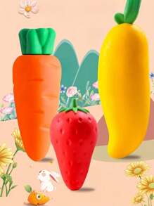10pcs Giant Fruit Eraser, Creative And Cute Mango, Strawberry And Carrot Eraser, Wipe Clean Without Leaving Any Trace