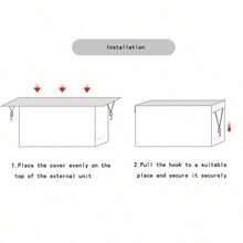 1件装空调室外机隔热垫防水遮阳罩铝箔隔热防晒罩 - 彩色 - 查看 2
