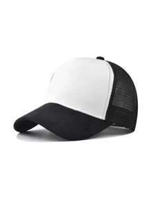 1 pieza Gorra de béisbol tipo snapback de estilo fashionable unisex con protección solar ajustable para uso al aire libre, fiesta en la playa, casual, mezcla de poliéster, color degradado, primavera, verano, otoño