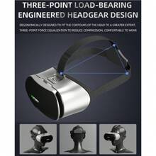 3D VR Glasses Smartphone Virtual Reality Goggles Helmet Headset Lenses Device Viar Smart Phone Controller Cell Mobile Video Game Compatible With 4-6.7 Inch Android And Apple Smartphones