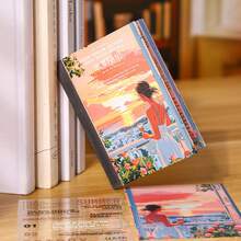 1 本 20 件旅行梦想记录系列贴纸书，女孩 PET 模切贴纸书，梦幻主题日记 DIY 装饰，回到学校