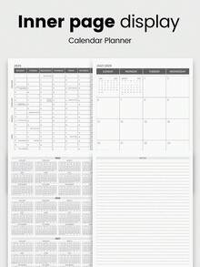 Trees 1 件 2 年月度计划笔记本，2025-2027 年月历笔记本 A4 日程本，带假期提醒笔记，用于任务管理，62 页，办公和学校用品 - 彩色 - 查看 7