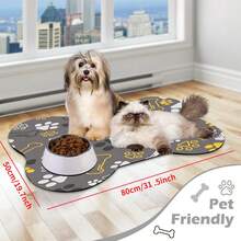 1 pezzo Tappetino per la pappa per animali domestici, tappetino assorbente per cibo di gatti e cani, tappetino per animali domestici impermeabile e anti-gocciolamento, senza macchie e facile da pulire, adatto per contenere acqua e cibo per animali domestici, accessori per animali domestici, tappetino per pasti per animali domestici adatto per bevitori sporchi e disordinati