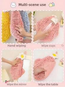 1pc/3 Packs Super Soft Creative Plumeria Pattern Hanging Hand Towel, Quick Absorbent Quick Dry Coral Fleece/Lint Free. , Reusable, Suitable For Kitchen/Bathroom - Multi-Purpose Household Essentials, Household Cleaning, Body Care, Hand Towel, Kitchen Quick Dry Absorbent Rag, Table Cloth. Cleaning Tools Dish Cloths Kitchen Towel