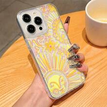 Space Case klare Sonnenschein-Muster TPU stoßfeste Vollschutz Präzisionshülle für Apple iPhone6/ 7/ 8/ X/ Xs/ Xr/ Xs Max/ 11/ 12/ 13/ 14/ 15/ 16Pro - Transparent - Übersicht 4