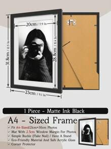 A4/A3/A5/40x40cm/30x40cm/30x30cm 大尺寸相框，适用于墙面/钻石画，哑光黑/哑光白/橡木纹，多色拼贴画廊相框，适用于9格照片墙，采用工程板和亚克力玻璃制成，带边角保护，增强保护性能。 - 彩色 - 查看 6