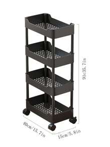 1pc Narrow Cart Slim Slide-Out Gaps Storage Rack, Movable Multi-Layer Kitchen Vegetable Bathroom Organizer