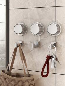 1pc Strong Vacuum Suction Cup Hook - No-Drill, Easy Install Wall Mount For Bathroom & Kitchen Storage, Storage Rack, Wall Hook, Storage Hook, Kitchen Accessories, Bathroom Accessories, Bedroom 1pc Strong Vacuum Suction Cup Hook - No-Drill, Easy Install Wall Mount For Bathroom & Kitchen Storage, Storage Rack, Wall Hook, Storage Hook, Kitchen Accessories, Bathroom Accessories, Bedroom Accessories - Multicolor - View 6