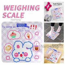 NetHong Cute Little Rabbit Digital Bathroom Scales 180KG Body Weight Weighing Scale Smart LED Electronic - Purple Bunny - View 3