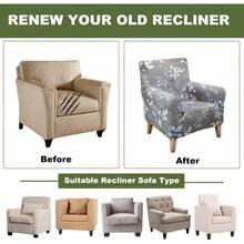 Local Delivery - Banquet Armchair Slipcover Printed Chair Covers With Arms Stretch Club Chair Slipcover Soft Armchair Sofa Covers Anti-Slip Furniture Protector For Dogs Pets Home Living Room Decor, 14 - 55 - 查看 6