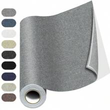 57 Inch Fabric Repair Patches – Self-Adhesive Linen & Microfiber Canvas Patch Kit For Furniture, Sofas, Car Seats, Chairs, Handbags, Jackets, Pillows – Strong Adhesive, Multi-Color Beige & Grey – Indoor & Outdoor Use