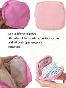 Bolsa de almacenamiento multifuncional portátil de estampado de leopardo para toallas sanitarias, bolsa de almacenamiento minimalista de pana para copa menstrual, bolsa cuadrada de pana dulce para almacenamiento de artículos de aseo y maquillaje, bolsa para el primer ciclo menstrual