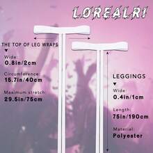 Rave Leg Wraps Elastic Garter Plus Size Leg Straps Music Festivals Coachella Outfits For Women - White - View 3